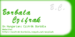 borbala czifrak business card